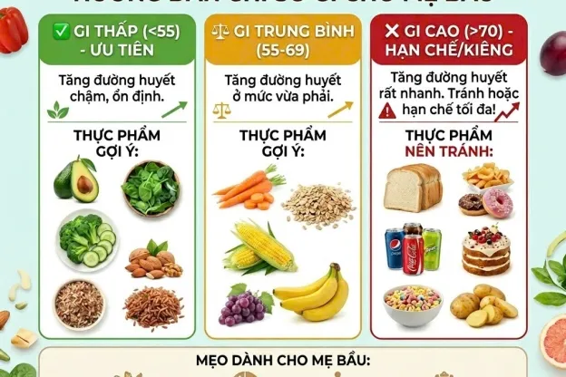 LƯU Ý CHẾ ĐỘ ĂN CỦA SẢN PHỤ ĐÁI THÁO ĐƯỜNG THAI KỲ